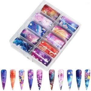 Floral Galaxy - Transfer Foil Nail Art - G17